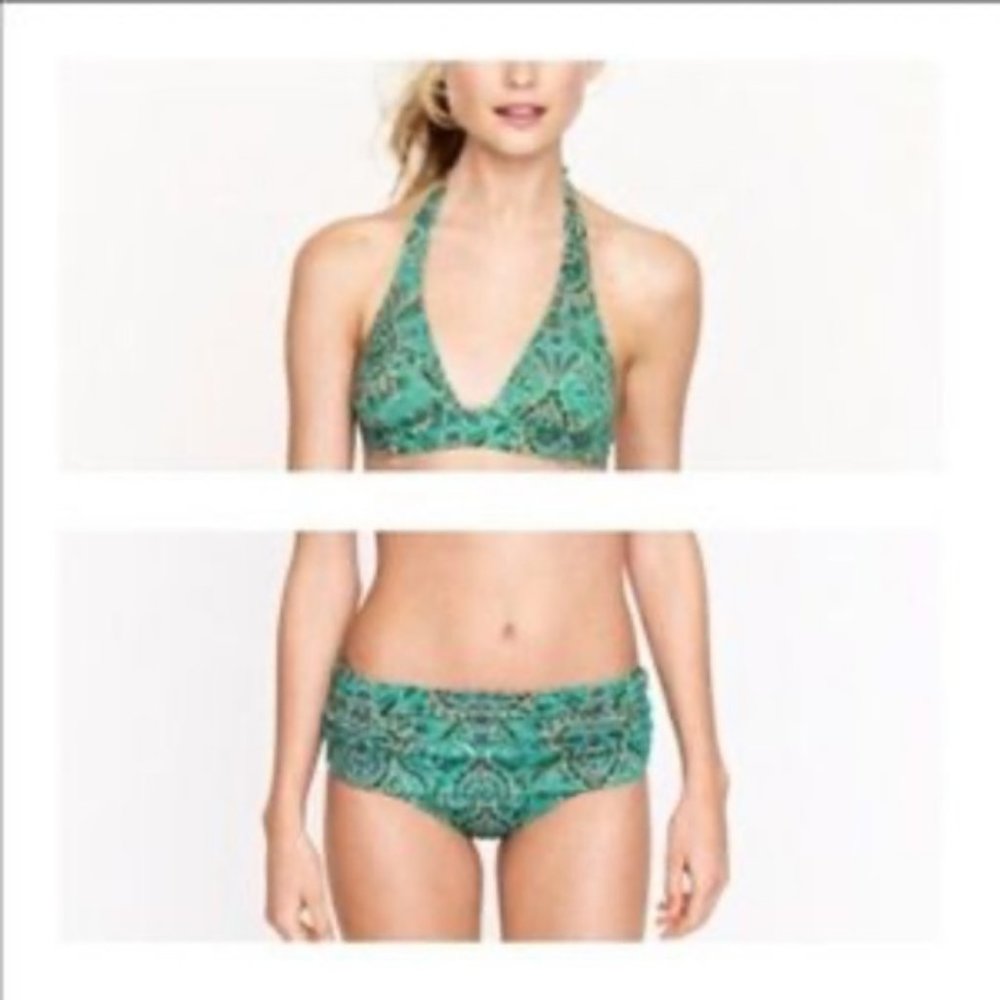 J. Crew | Swimwear | Green Paisley Bikini Bottoms (Top posted separate) | Small - Picture 2 of 10